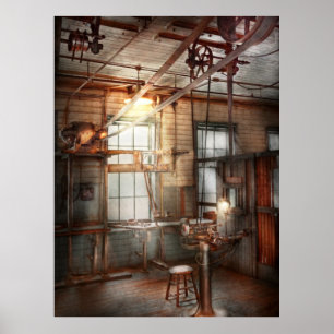 Steampunk - Machinist - The grinding station Poster