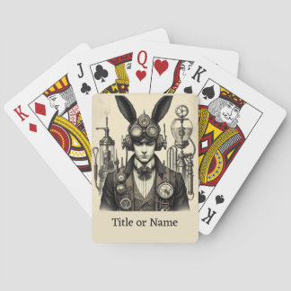 Steampunk Man with ears Playing Cards