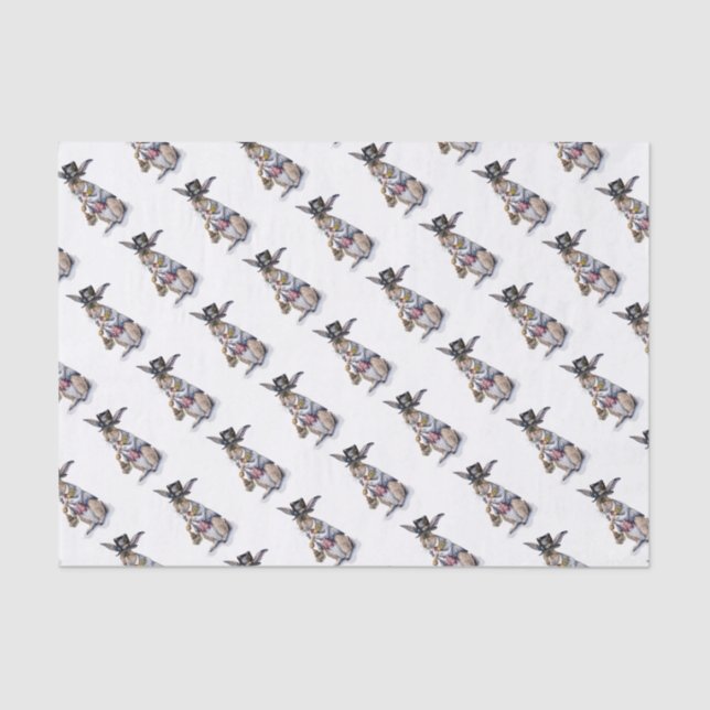 Steampunk March Hare Tissue Paper (Front)