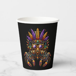Steampunk Mardi Gras Paper Cups
