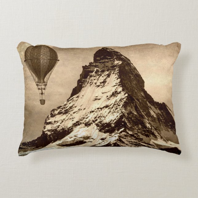 Steampunk Matterhorn Decorative Cushion (Front)
