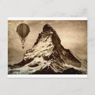 Steampunk Matterhorn Postcard