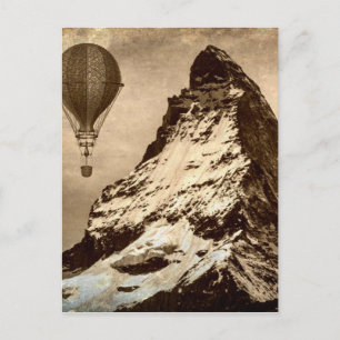 Steampunk Matterhorn Scene Postcard