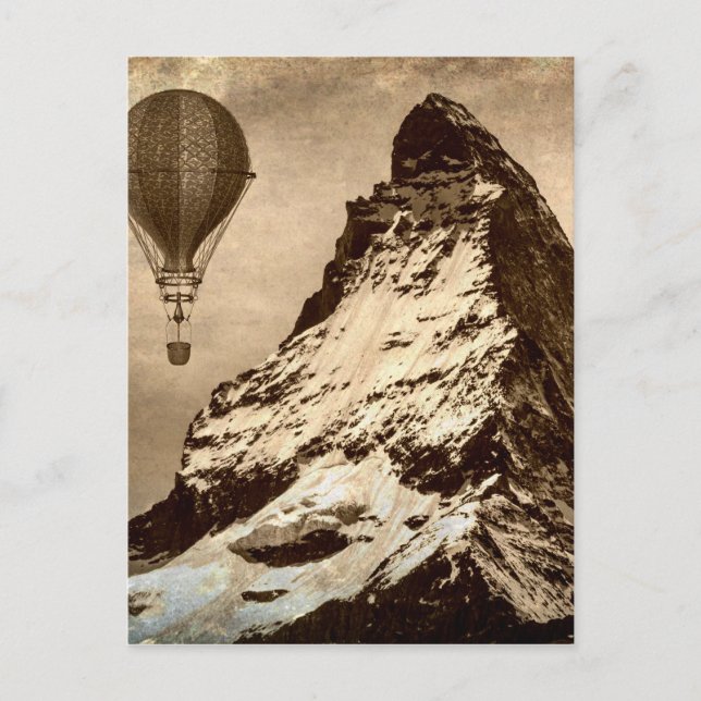 Steampunk Matterhorn Scene Postcard (Front)