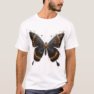 Steampunk Mechanical Butterfly Graphic T-Shirt - G