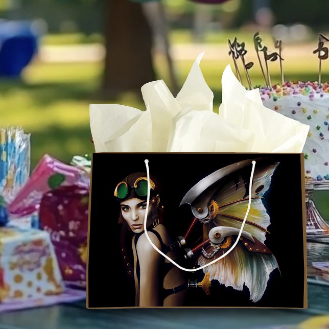Steampunk Mechanical Fairy Large Gift Bag (Creator Uploaded)