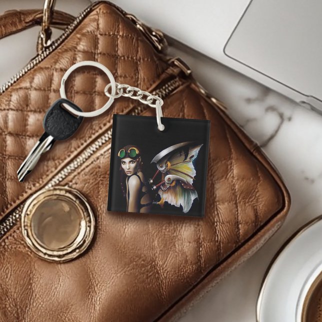 Steampunk Mechanical Fairy Wings Goggles  Key Ring (Creator Uploaded)
