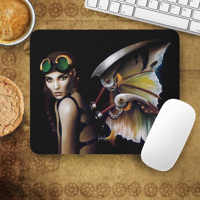 Steampunk Mechanical Fairy Wings Goggles  Mouse Mat (Creator Uploaded)