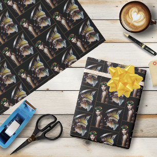 Steampunk Mechanical Fairy Wings Goggles  Wrapping Paper