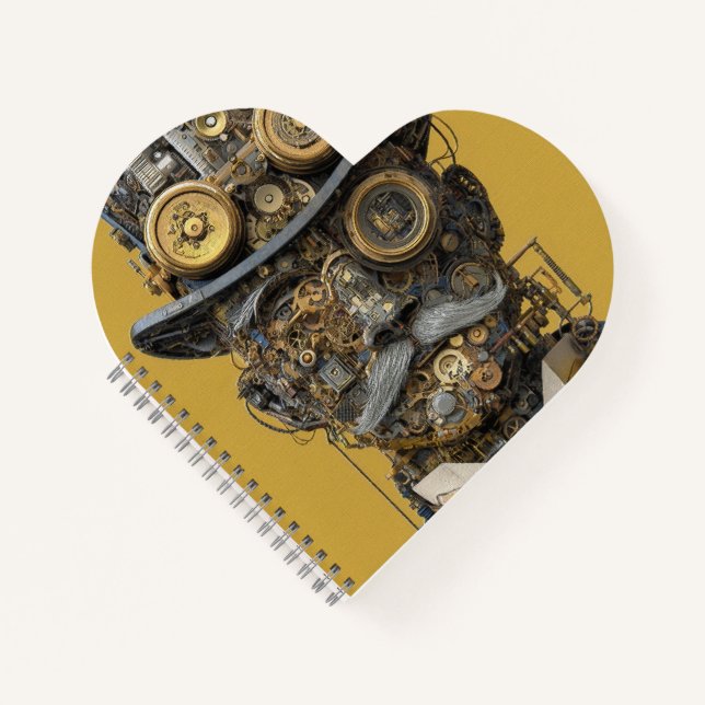 Steampunk Mechanical Gentleman Notebook (Front)
