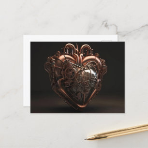 Steampunk Mechanical Heart Postcard