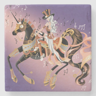 Steampunk Mechanical Horse & Lady Coaster