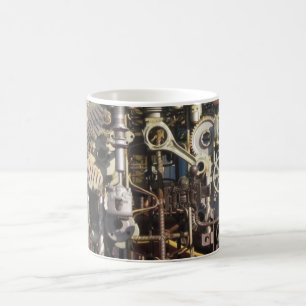 Steampunk mechanical machinery machines coffee mug