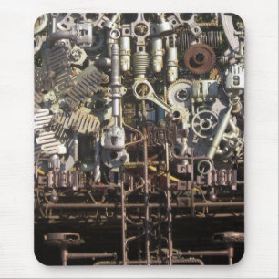 Steampunk mechanical machinery machines mouse mat