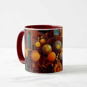 Steampunk Mechanical Orb Composition Mug