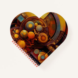 Steampunk Mechanical Orb Composition Notebook