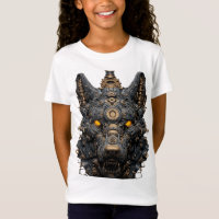 Steampunk Mechanical Wolf Head - Cyberpunk Robot A