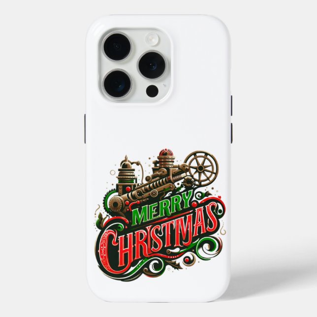 Steampunk Merry Christmas iPhone / iPad case (Back)