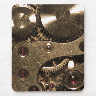 Steampunk Metal Clock Gears Mouse Mat
