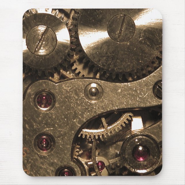 Steampunk Metal Clock Gears Mouse Mat (Front)