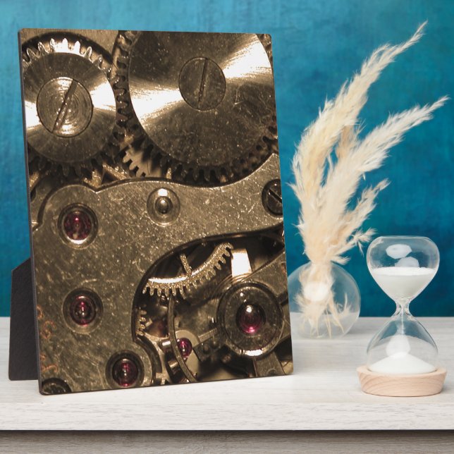 Steampunk Metal Clock Gears Plaque (Side)