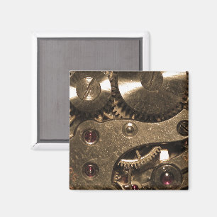 Steampunk Metal Gears Magnet