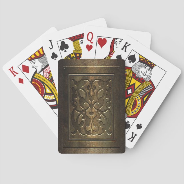 Steampunk Metal Playing Cards (Back)