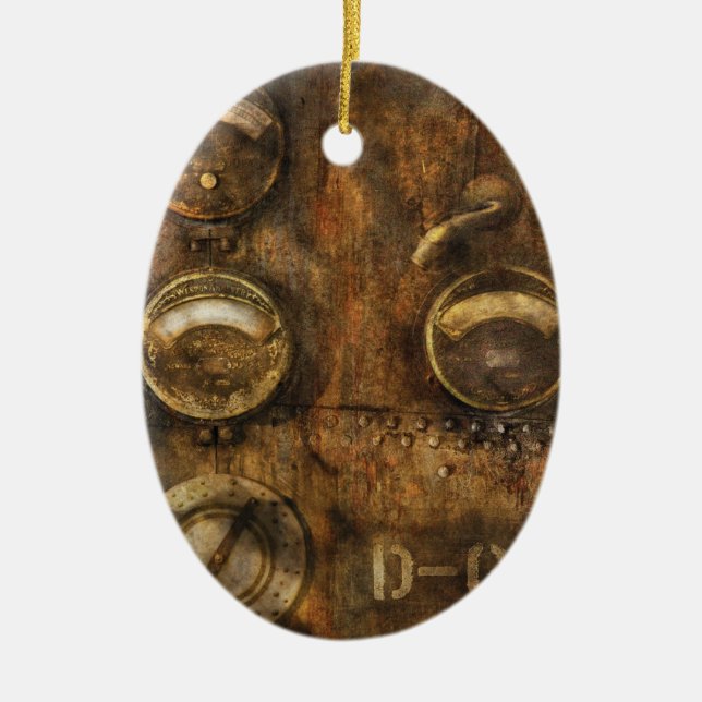 SteamPunk - Metres D-66 Ceramic Tree Decoration (Front)
