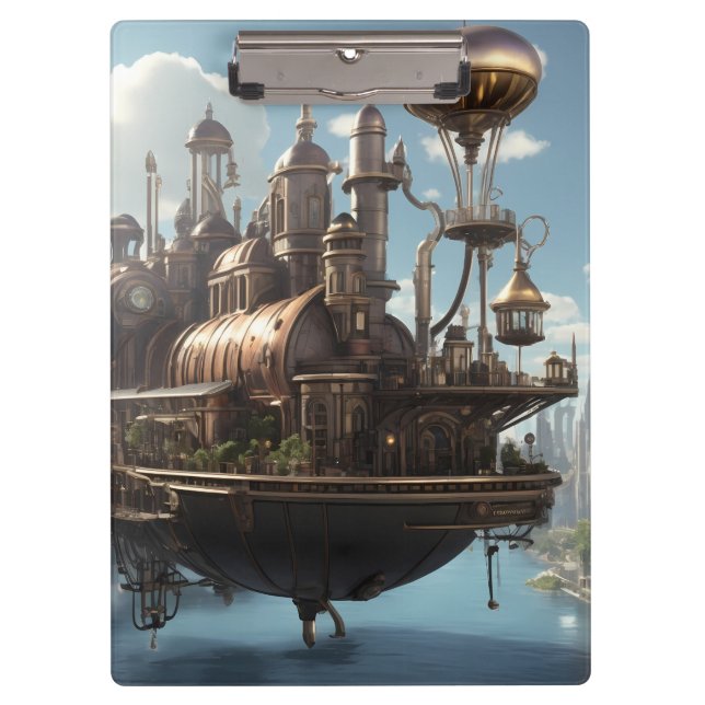 Steampunk Metropolis | Clipboard (Front)