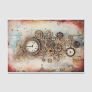 Steampunk Mixed Media Tissue Paper
