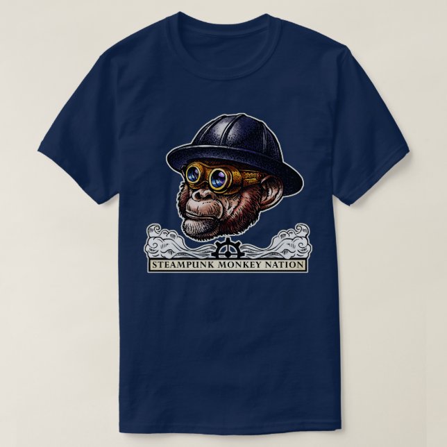 Steampunk Monkey Nation T-Shirt (Design Front)