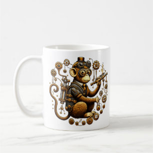 Steampunk Monkey with Ray Gun Coffee Mug