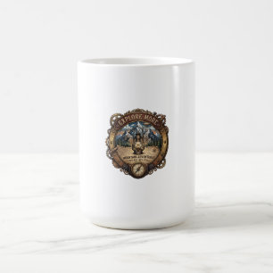 Steampunk Mountain Badge with Lantern & Map Coffee Mug