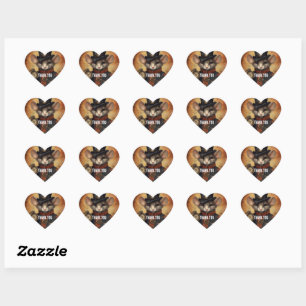 Steampunk Mouse Captain Fuzzypaws Heart Sticker