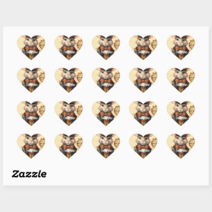 Steampunk Mouse Captain Goudawhisk Heart Sticker