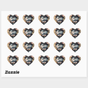 Steampunk Mouse Captain Squeakleton Heart Sticker