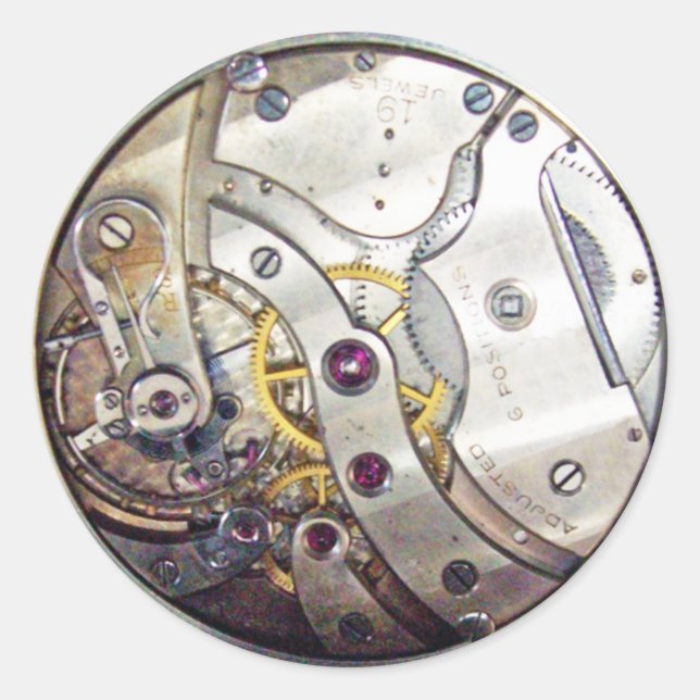 Steampunk moving parts Sticker (Front)