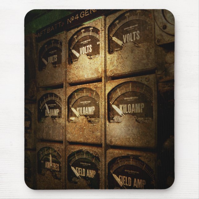 Steampunk - Naval - Electric - Power Grid Mouse Mat (Front)