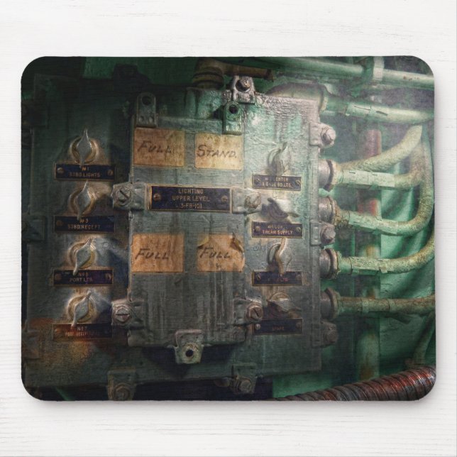 Steampunk - Naval - Lighting control panel Mouse Mat (Front)