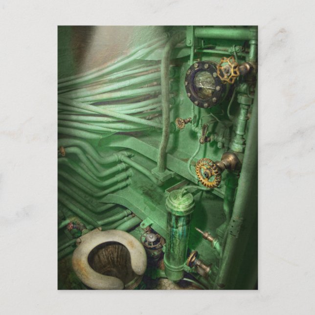 Steampunk - Naval - Plumbing - The head Postcard (Front)