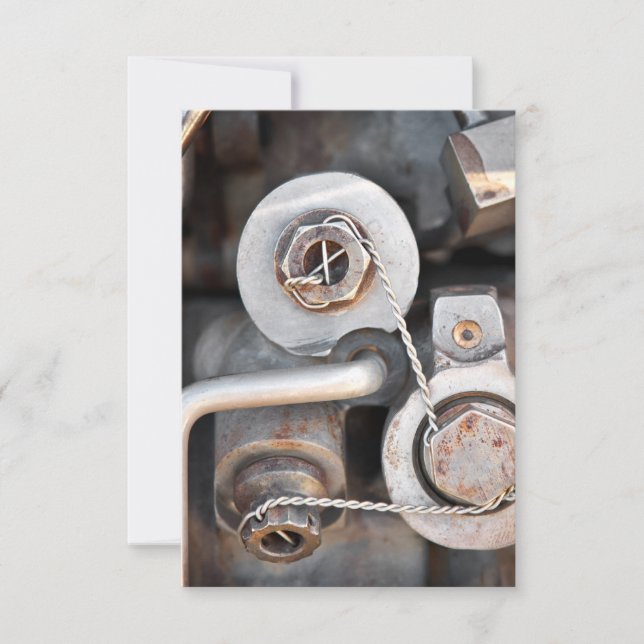 Steampunk nuts and bolts with wire (Front)