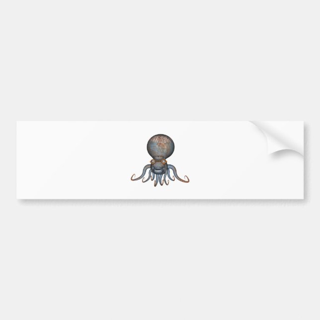 Steampunk Octopus Bumper Sticker (Front)