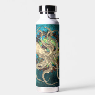 Steampunk Octopus & Clockwork Water Bottle