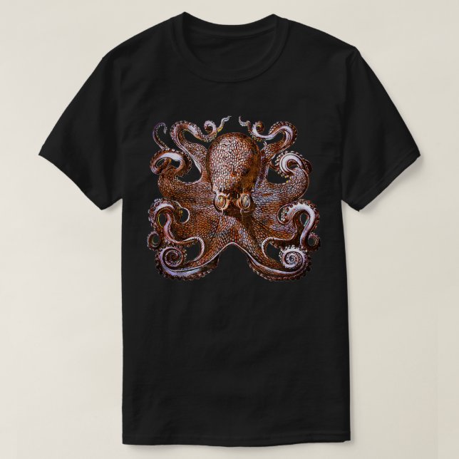 Steampunk Octopus Ocean Creature  T-Shirt (Design Front)