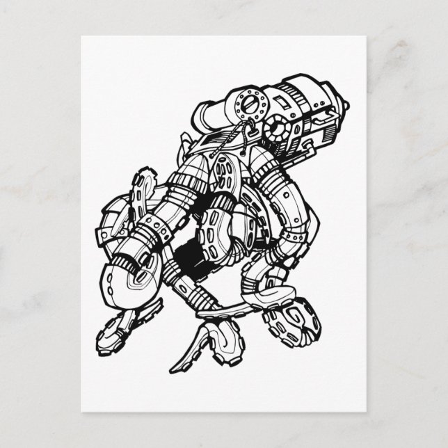 Steampunk Octopus Postcard (Front)