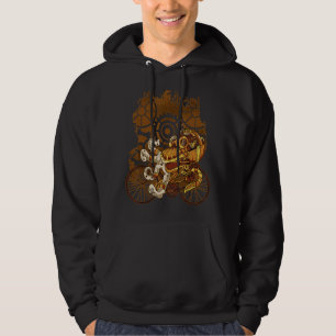 Steampunk Octopus Riding Bicycle Ocean Kraken Bike Hoodie