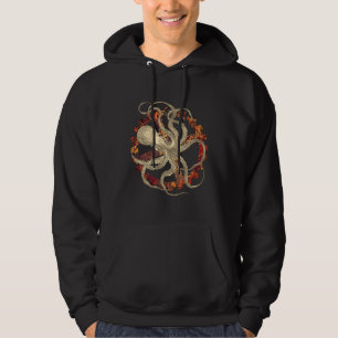 Steampunk Octopus & Rusty Clockwork Gear Hoodie