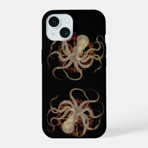 Steampunk Octopus & Rusty Clockwork Gear iPhone 15 Case