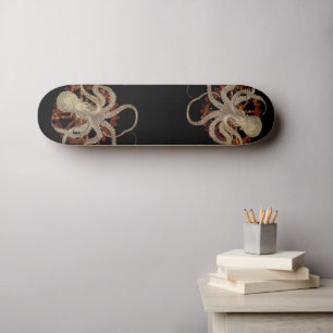 Steampunk Octopus & Rusty Clockwork Gear   Skateboard