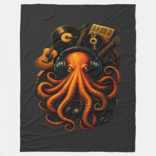 Steampunk Octopus Throw Blanket – Music Fantasy Ar